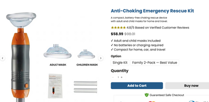 Anti-Choking Emergency Rescue Kit